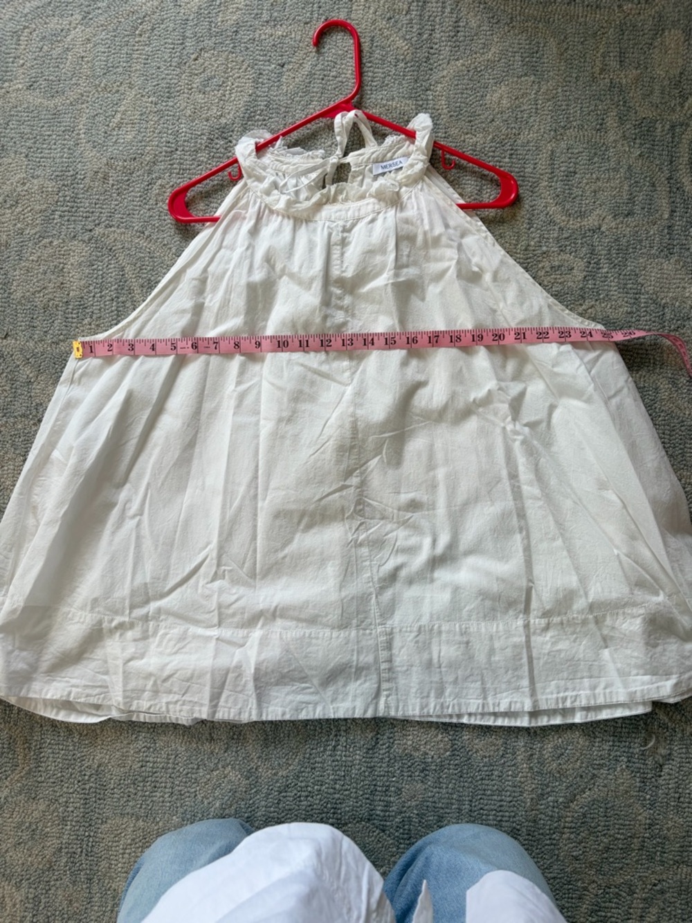 White Ruffled Halter Blouse - Picture 6 of 7